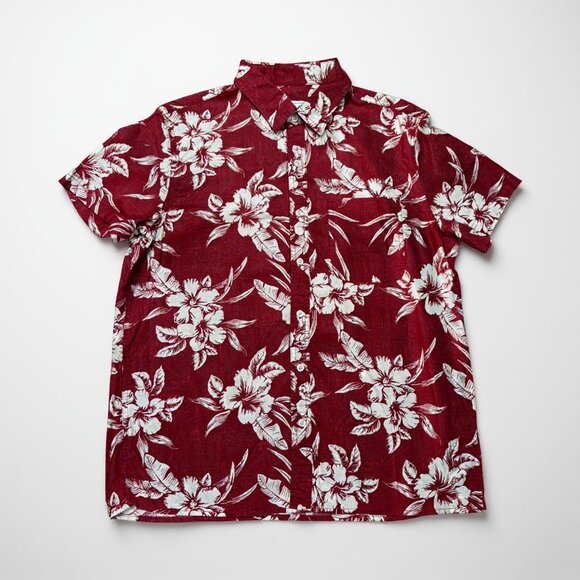 American Eagle Hawaiian Button Down Short Sleeve Men Shirt - Picture 5 of 5
